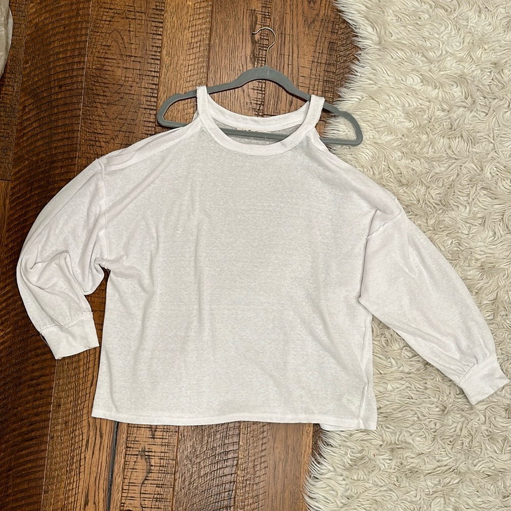We the free White cold shoulder top